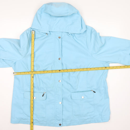 Marks & Spencer Women's Blue UK 22 Hooded Rain Coat Jacket