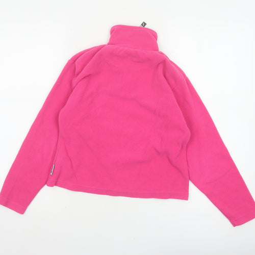 Trespass Girls Pink 9-10 Years Fleece 1/4 Zip Pullover Sweatshirt