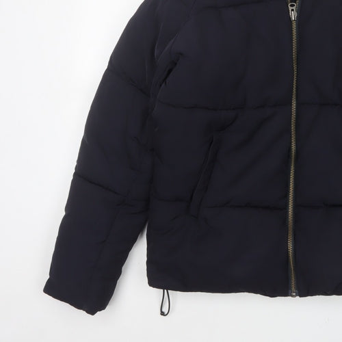 ASOS Men’s Black M Puffer Jacket Quilted Insulated Full Zip