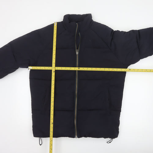 ASOS Men’s Black M Puffer Jacket Quilted Insulated Full Zip