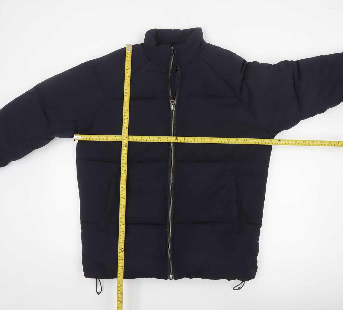 ASOS Men’s Black M Puffer Jacket Quilted Insulated Full Zip