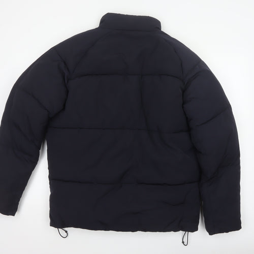 ASOS Men’s Black M Puffer Jacket Quilted Insulated Full Zip