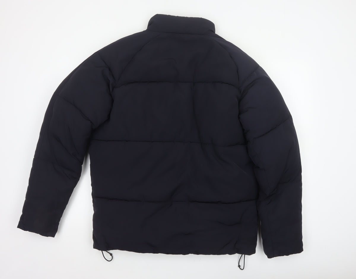 ASOS Men’s Black M Puffer Jacket Quilted Insulated Full Zip