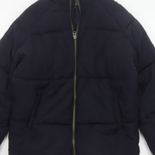 ASOS Men’s Black M Puffer Jacket Quilted Insulated Full Zip