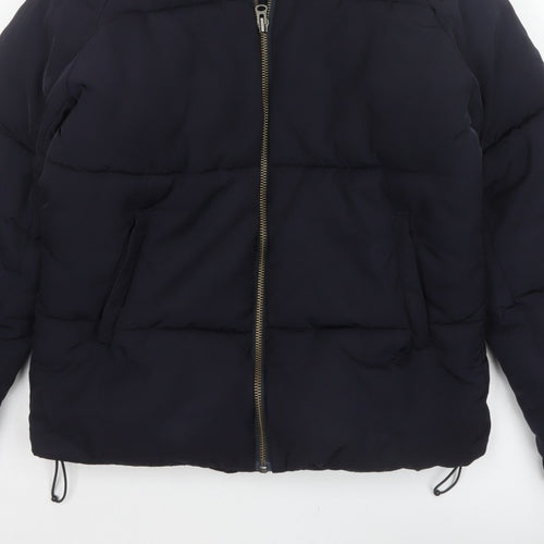 ASOS Men’s Black M Puffer Jacket Quilted Insulated Full Zip