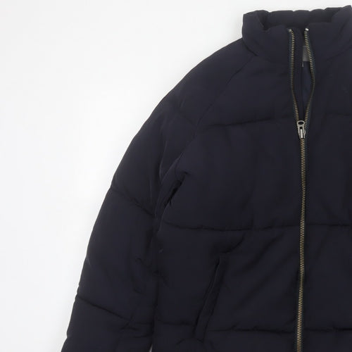 ASOS Men’s Black M Puffer Jacket Quilted Insulated Full Zip