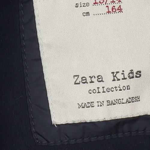 Zara Boys Navy 13-14 Years Hooded Puffer Jacket Padded Winter Coat