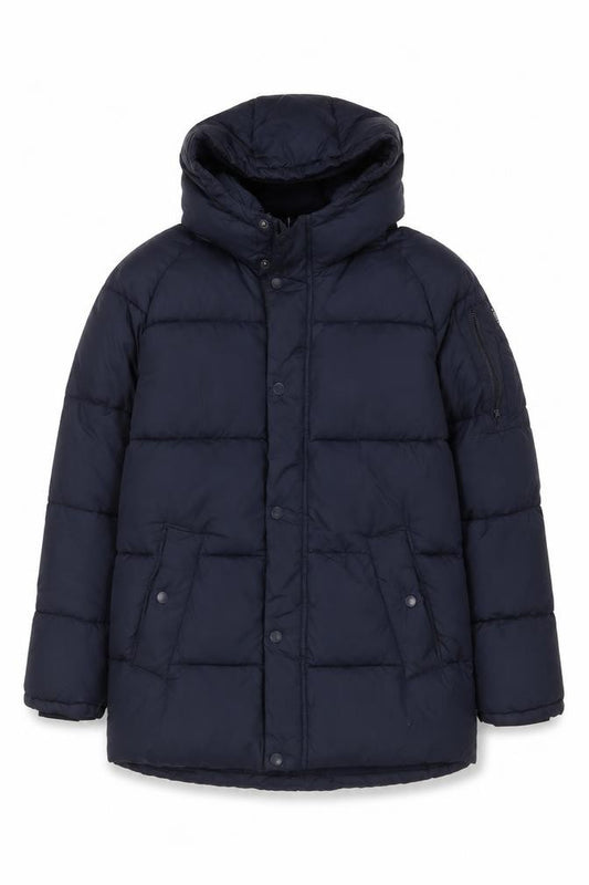 Zara Boys Navy 13-14 Years Hooded Puffer Jacket Padded Winter Coat