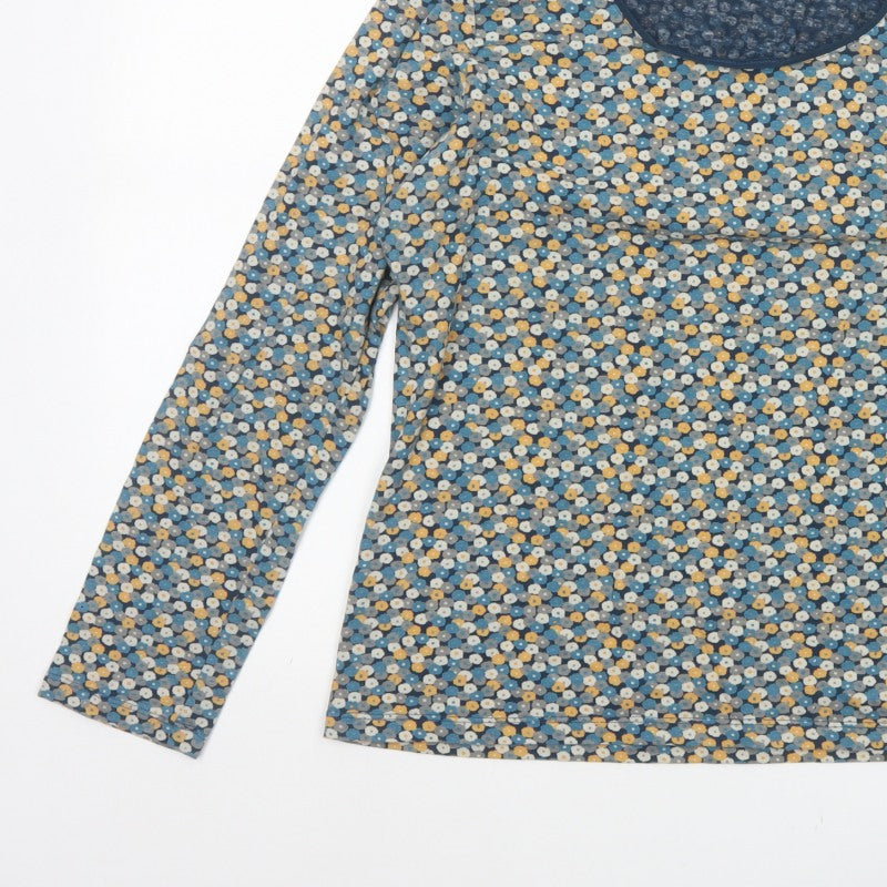 Seasalt Women’s Blue Floral Jersey Long Sleeve T-Shirt UK 16