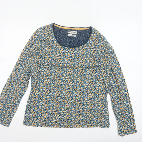 Seasalt Women’s Blue Floral Jersey Long Sleeve T-Shirt UK 16
