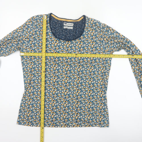 Seasalt Women’s Blue Floral Jersey Long Sleeve T-Shirt UK 16