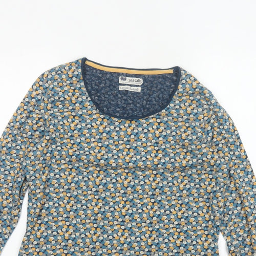 Seasalt Women’s Blue Floral Jersey Long Sleeve T-Shirt UK 16