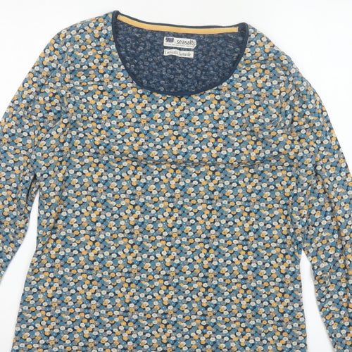 Seasalt Women’s Blue Floral Jersey Long Sleeve T-Shirt UK 16