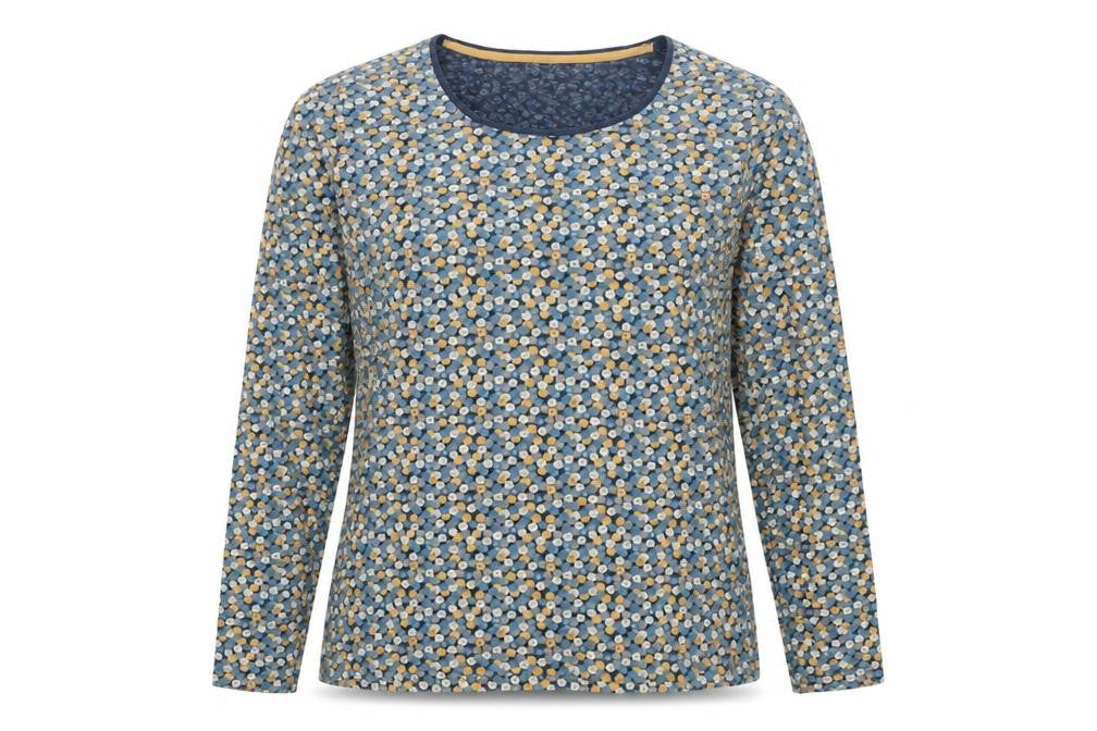 Seasalt Women’s Blue Floral Jersey Long Sleeve T-Shirt UK 16