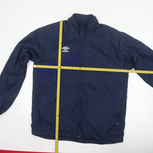 Umbro Men’s Blue 2XL Windbreaker Jacket Full Zip Sports Logo