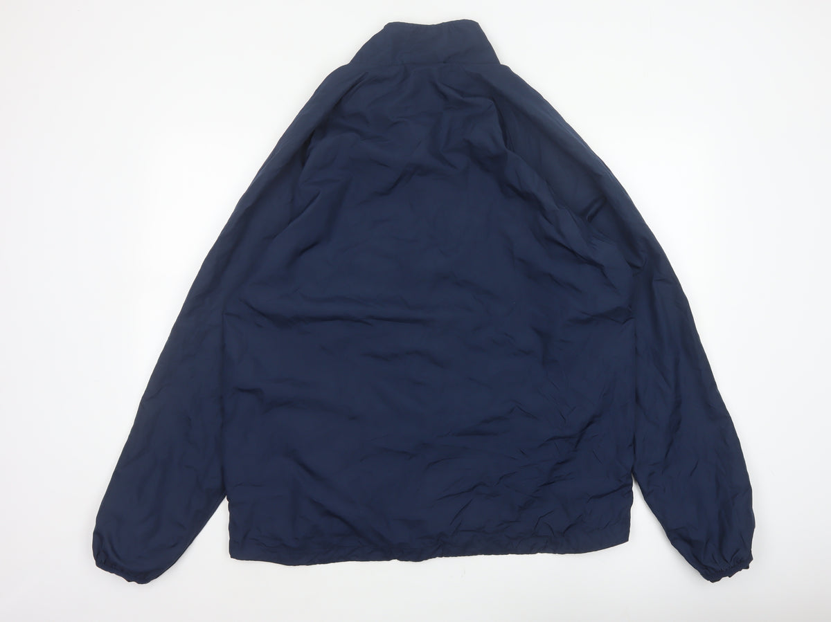 Umbro Men’s Blue 2XL Windbreaker Jacket Full Zip Sports Logo