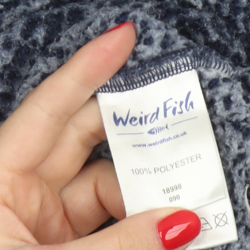 Weird Fish Women’s Blue Size 10 1/4 Zip Fleece Pullover Sweatshirt