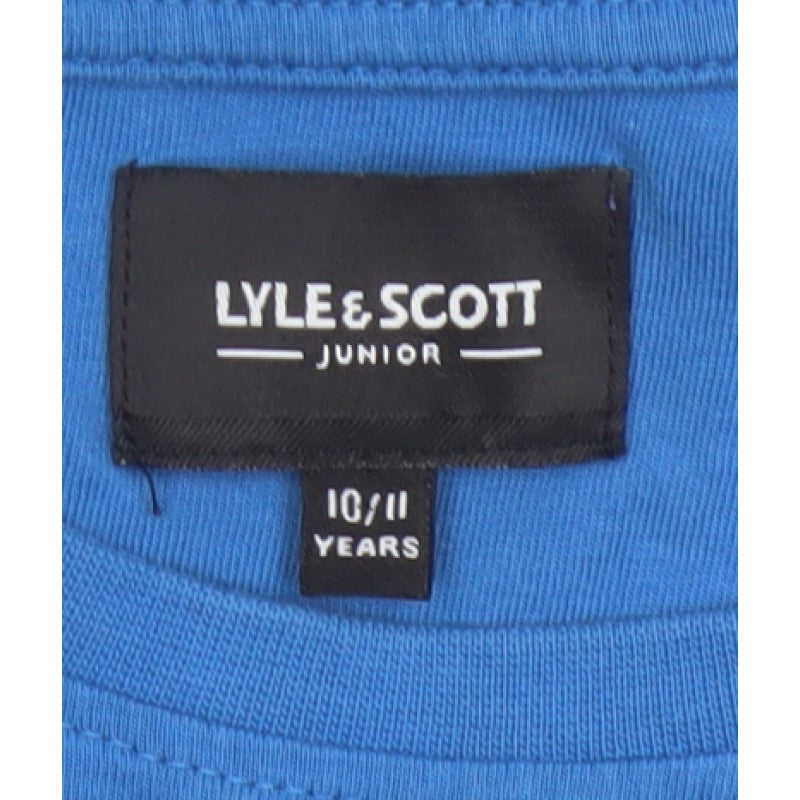 Lyle & Scott Boys Blue 10-11 Years Long Sleeve Basic Cotton Logo T-Shirt
