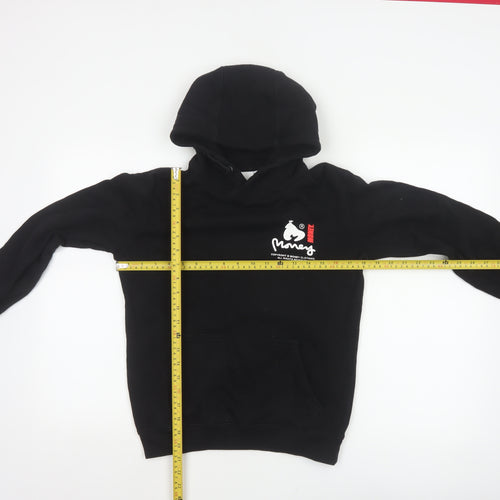 Money Boys Black 12-13 Years Pullover Logo Hoodie Cotton