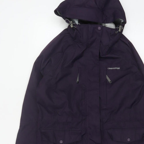 Craghoppers Women’s Purple UK 10 AquaDry Waterproof Hooded Parka Coat