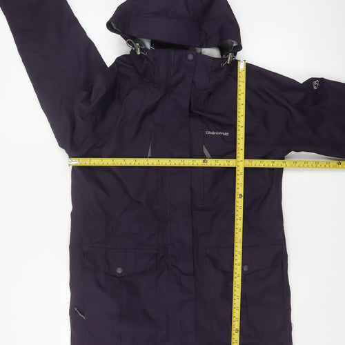 Craghoppers Women’s Purple UK 10 AquaDry Waterproof Hooded Parka Coat
