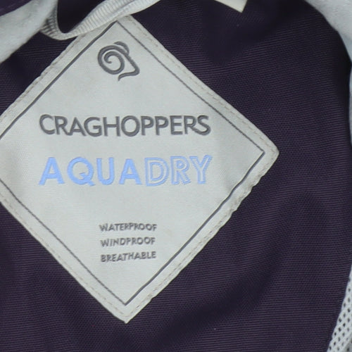 Craghoppers Women’s Purple UK 10 AquaDry Waterproof Hooded Parka Coat