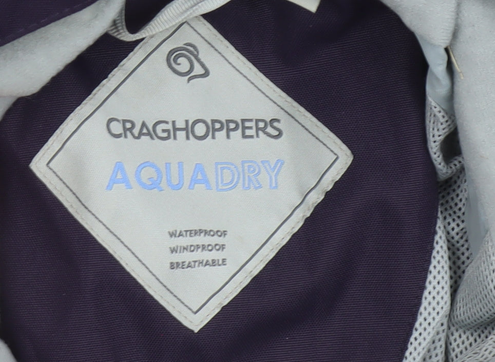Craghoppers Women’s Purple UK 10 AquaDry Waterproof Hooded Parka Coat