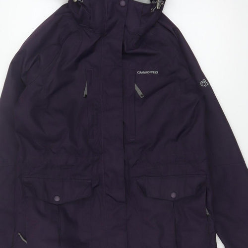 Craghoppers Women’s Purple UK 10 AquaDry Waterproof Hooded Parka Coat