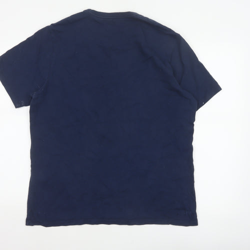 Levi's Men's Blue L Standard Logo Crew Neck Cotton T-Shirt Short Sleeve