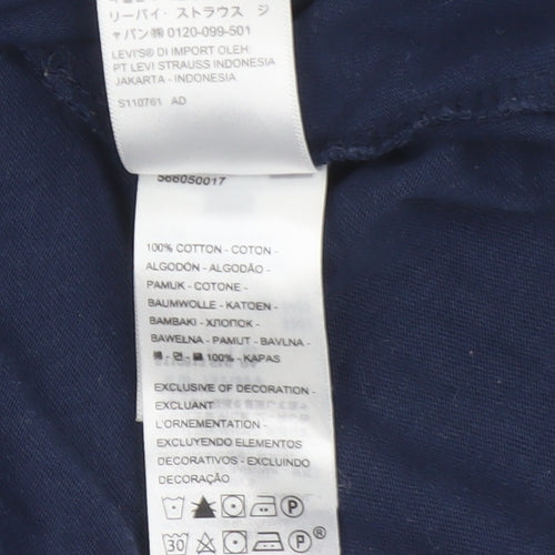 Levi's Men's Blue L Standard Logo Crew Neck Cotton T-Shirt Short Sleeve
