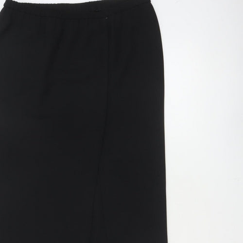 Frank Usher Women Black Size 36 Long Pencil Skirt Elastic Waist