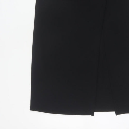 Frank Usher Women Black Size 36 Long Pencil Skirt Elastic Waist