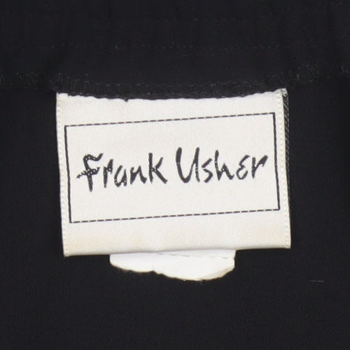Frank Usher Women Black Size 36 Long Pencil Skirt Elastic Waist