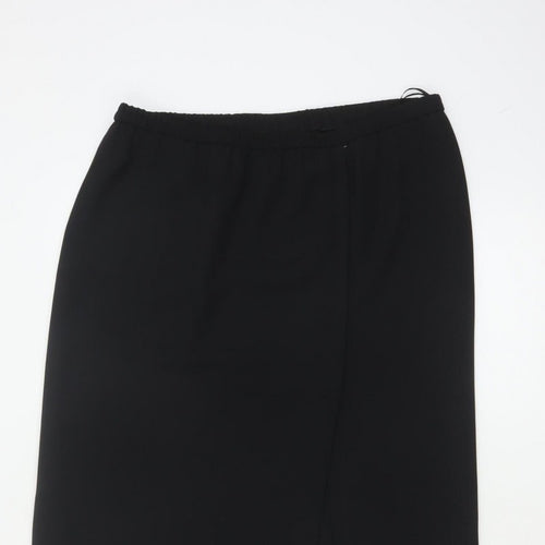 Frank Usher Women Black Size 36 Long Pencil Skirt Elastic Waist
