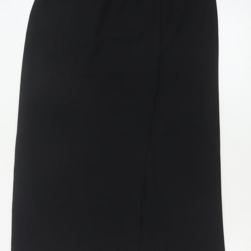 Frank Usher Women Black Size 36 Long Pencil Skirt Elastic Waist