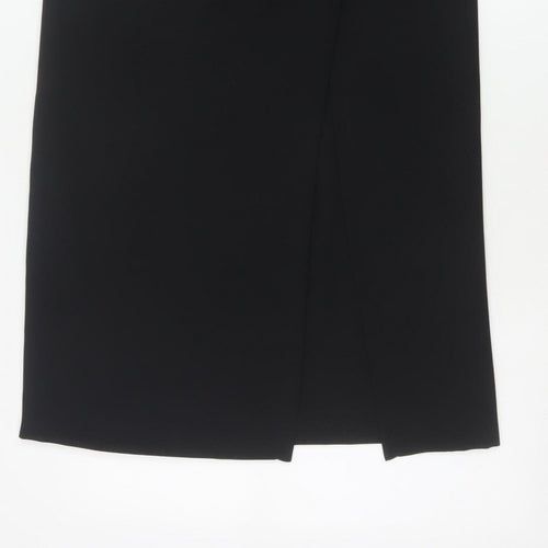 Frank Usher Women Black Size 36 Long Pencil Skirt Elastic Waist
