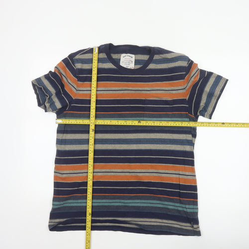 Fat Face Men's Multicoloured Striped Pocket T-Shirt L Short Sleeve