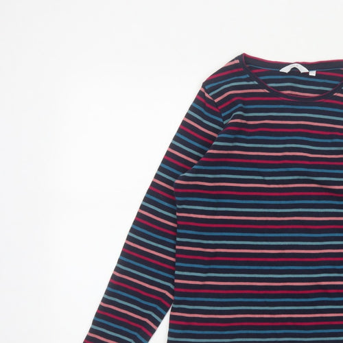 ISLE Women’s Multicoloured Striped Jersey Long Sleeve T-Shirt UK 10