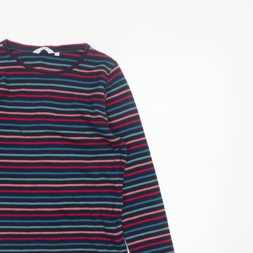 ISLE Women’s Multicoloured Striped Jersey Long Sleeve T-Shirt UK 10