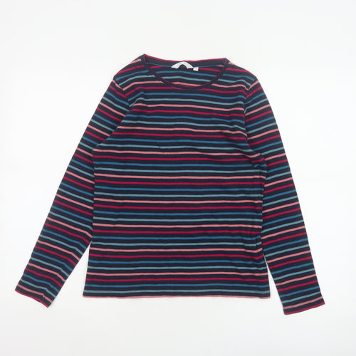 ISLE Women’s Multicoloured Striped Jersey Long Sleeve T-Shirt UK 10