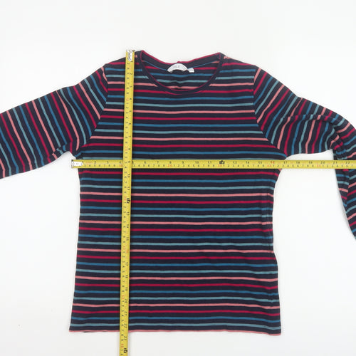 ISLE Women’s Multicoloured Striped Jersey Long Sleeve T-Shirt UK 10