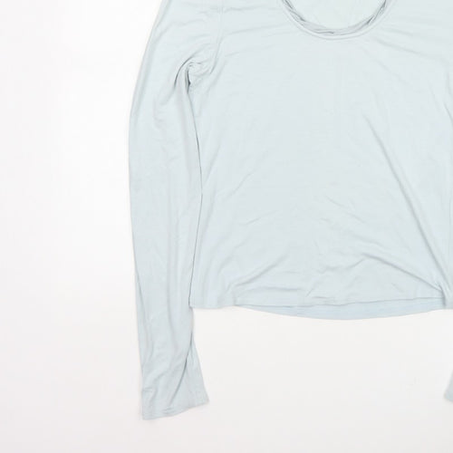 Fenn Wright Manson Women Blue UK 8 Viscose Scoop Neck Long Sleeve Top
