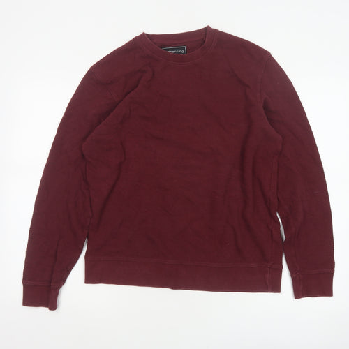 Red Herring Men’s Burgundy M Cotton Crew Neck Pullover Sweatshirt
