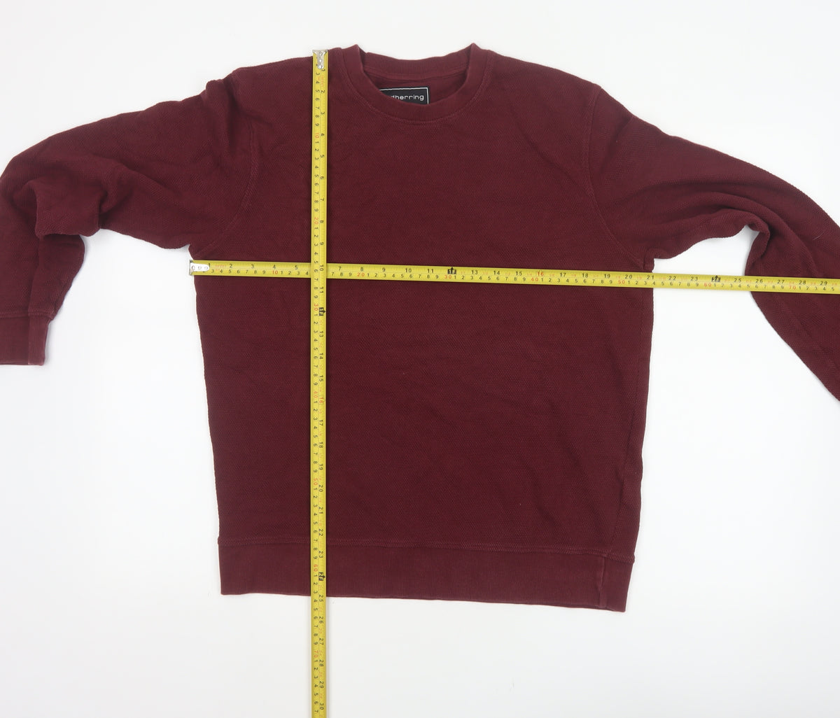Red Herring Men’s Burgundy M Cotton Crew Neck Pullover Sweatshirt