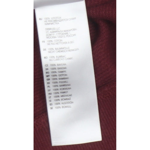 Red Herring Men’s Burgundy M Cotton Crew Neck Pullover Sweatshirt