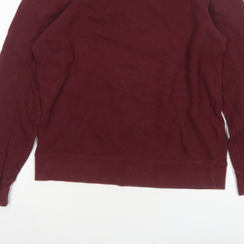 Red Herring Men’s Burgundy M Cotton Crew Neck Pullover Sweatshirt