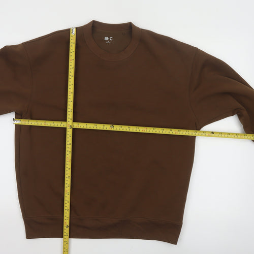 Uniqlo C Men’s Brown M Crew Neck Pullover Cotton Blend Sweatshirt