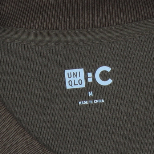 Uniqlo C Men’s Brown M Crew Neck Pullover Cotton Blend Sweatshirt