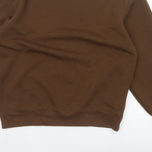 Uniqlo C Men’s Brown M Crew Neck Pullover Cotton Blend Sweatshirt