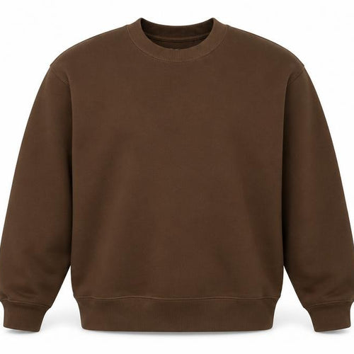 Uniqlo C Men’s Brown M Crew Neck Pullover Cotton Blend Sweatshirt